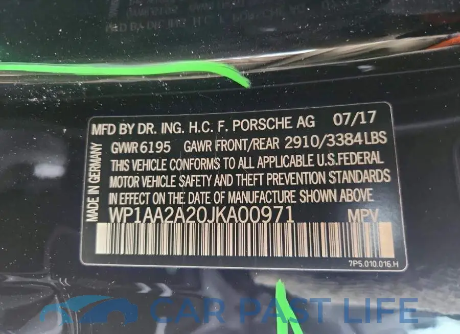 WP1AA2A20JKA00971# 13