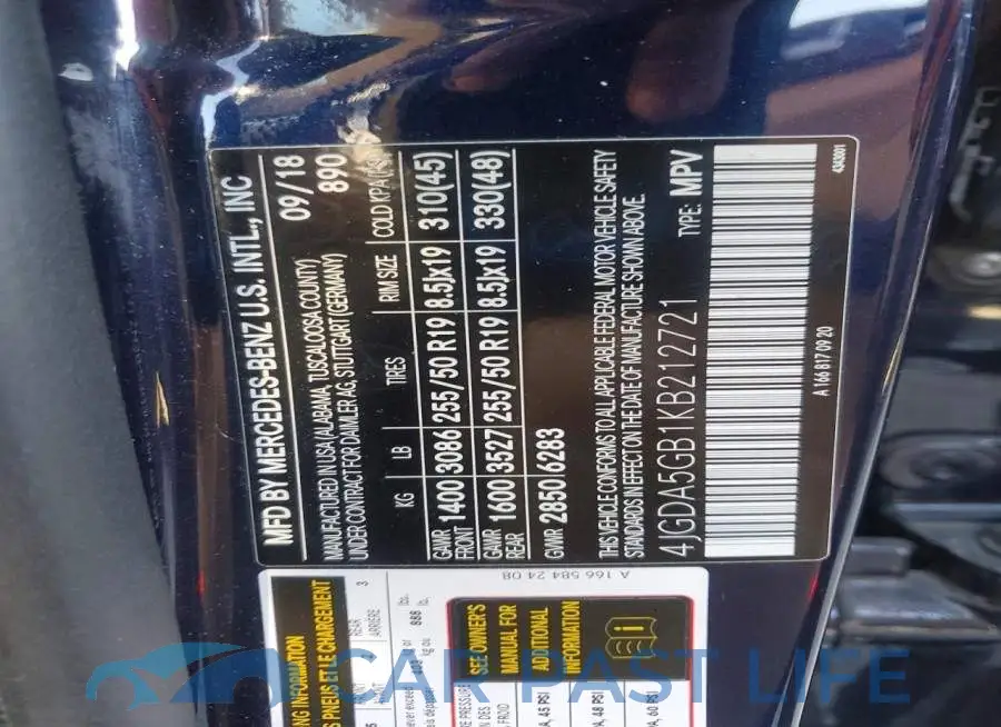 4JGDA5GB1KB212721# 12