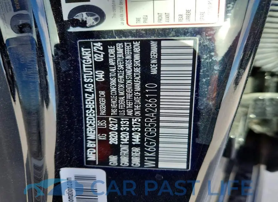 W1K6G7GB5RA286110# 13