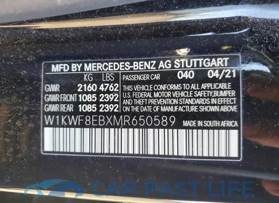 W1KWF8EBXMR650589# 12