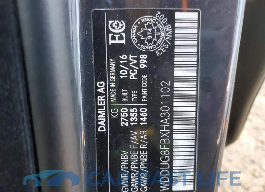 WDDUG8FBXHA301102# 13