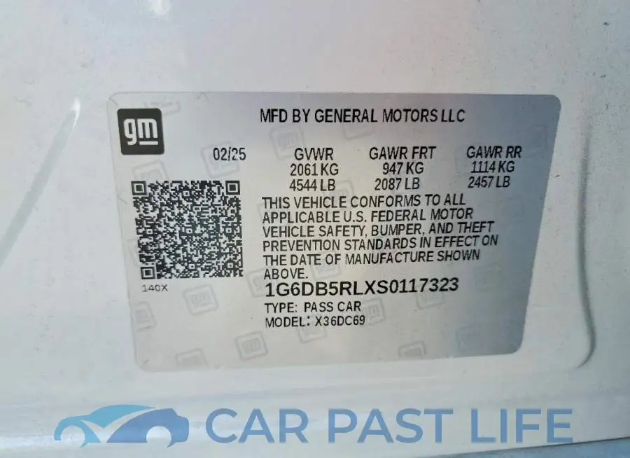 1G6DB5RLXS0117323# 12