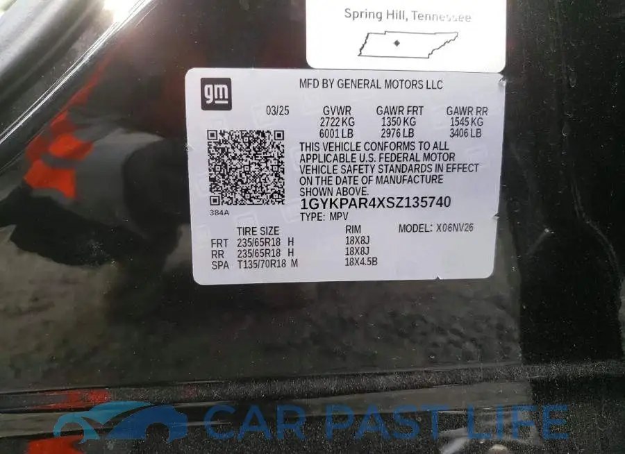 1GYKPAR4XSZ135740# 14