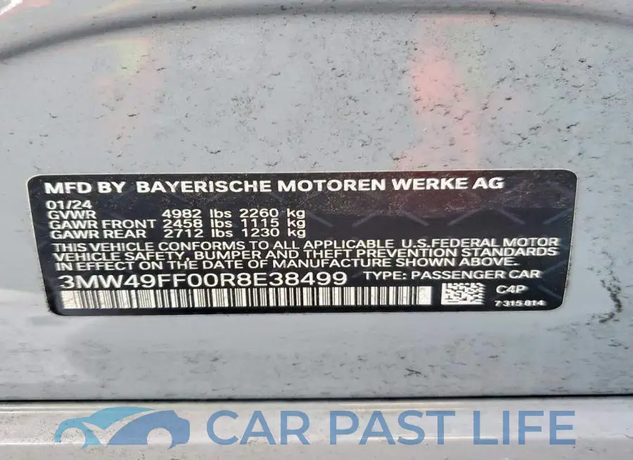 3MW49FF00R8E38499# 13