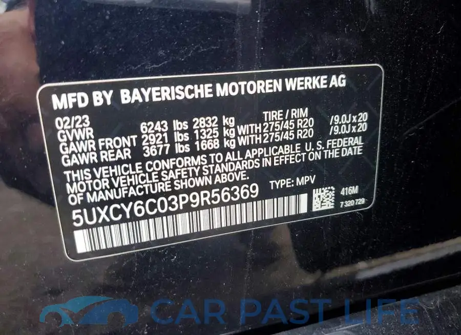 5UXCY6C03P9R56369# 13