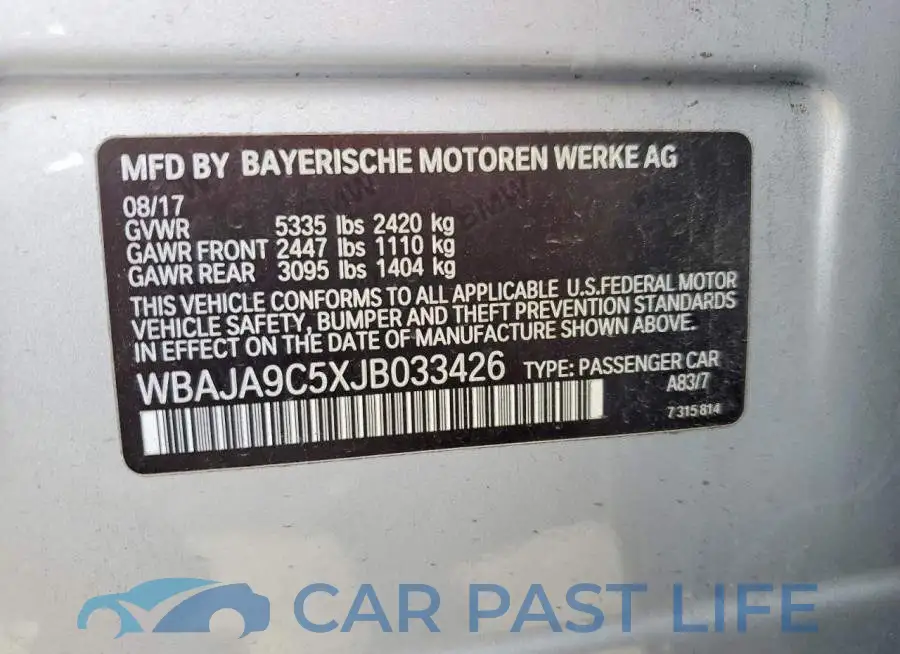 WBAJA9C5XJB033426# 12