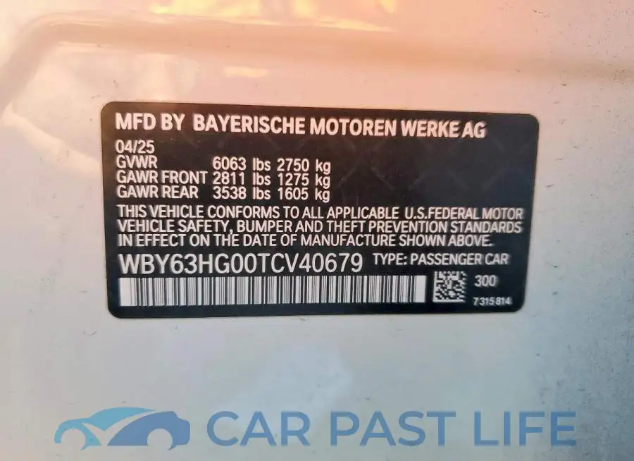 WBY63HG00TCV40679# 12