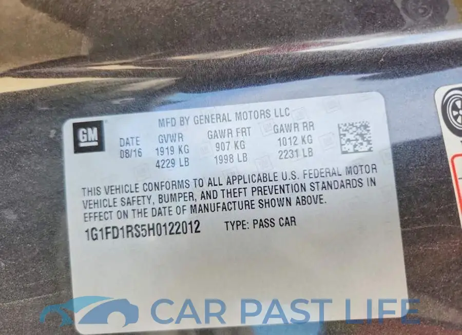 1G1FD1RS5H0122012# 12