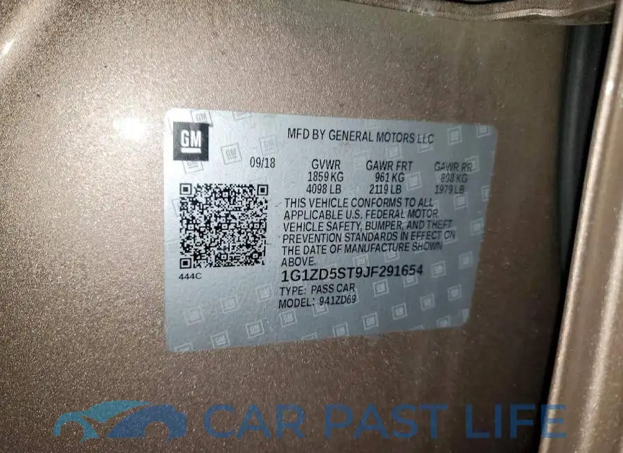 1G1ZD5ST9JF291654# 12