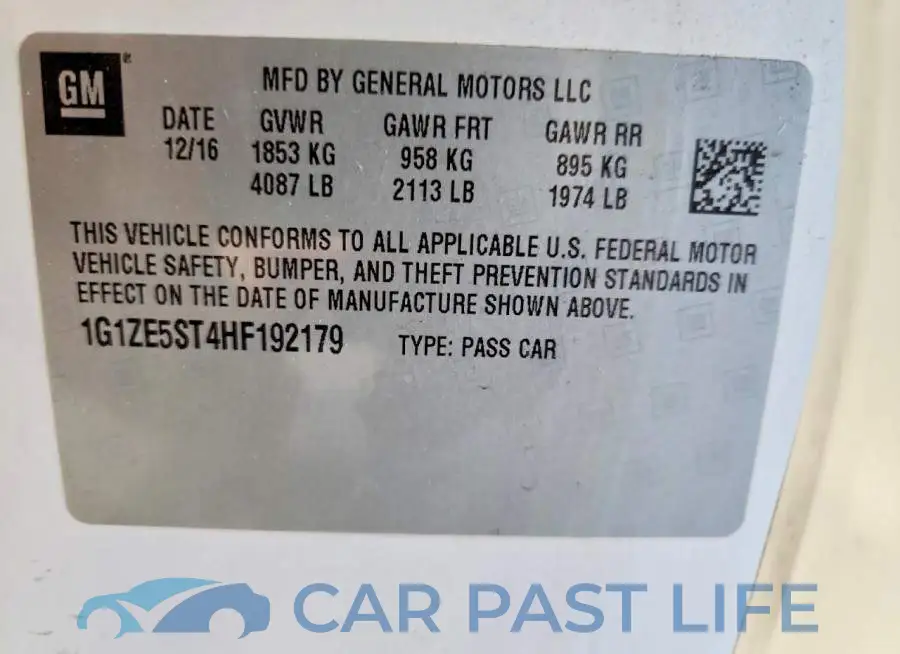 1G1ZE5ST4HF192179# 12