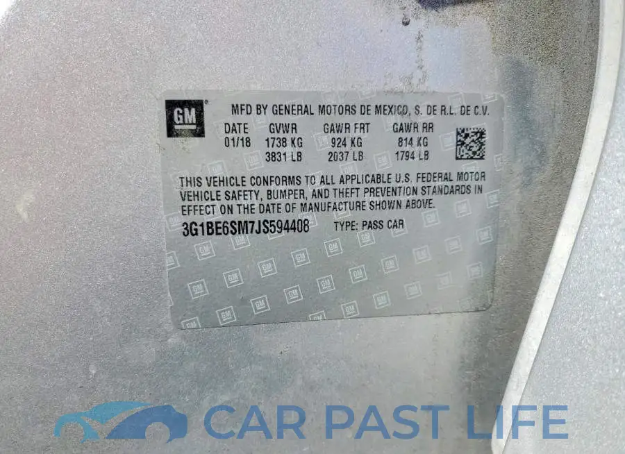3G1BE6SM7JS594408# 12