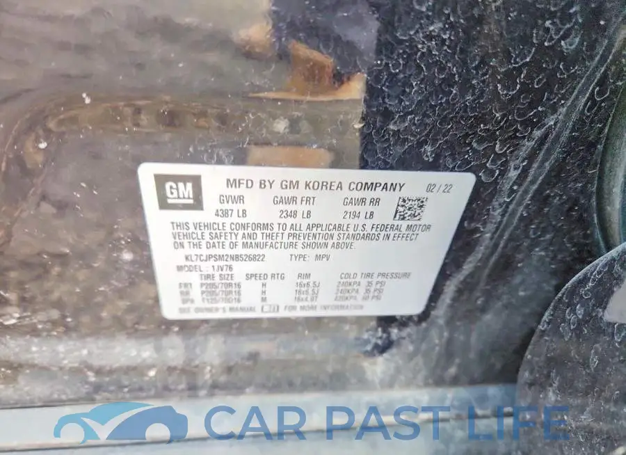 KL7CJPSM2NB526822# 14