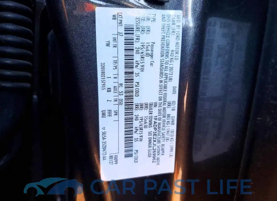 1FADP3E2XJL269962# 13