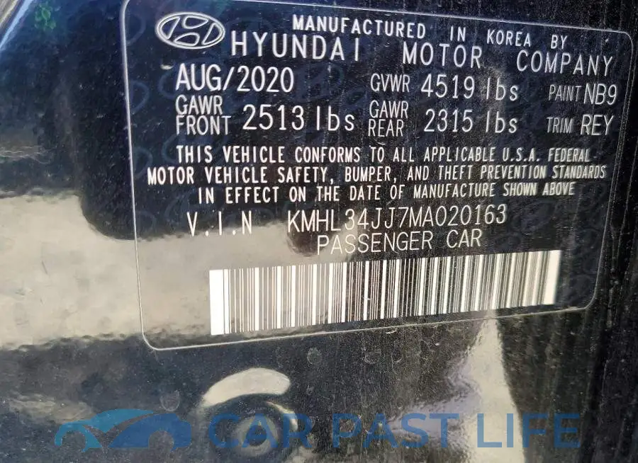 KMHL34JJ7MA020163# 12