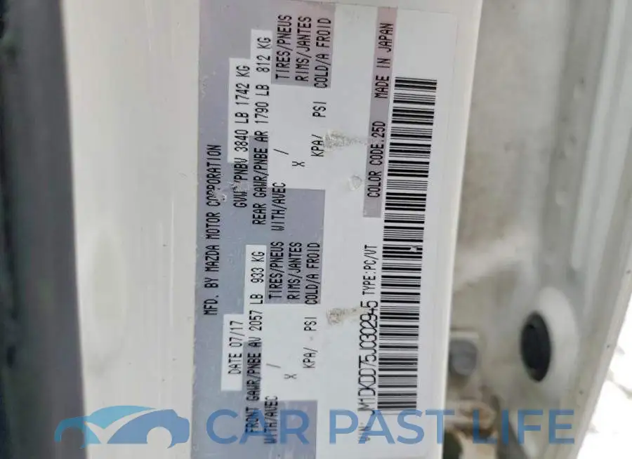 JM1DKDD75J0302945# 14