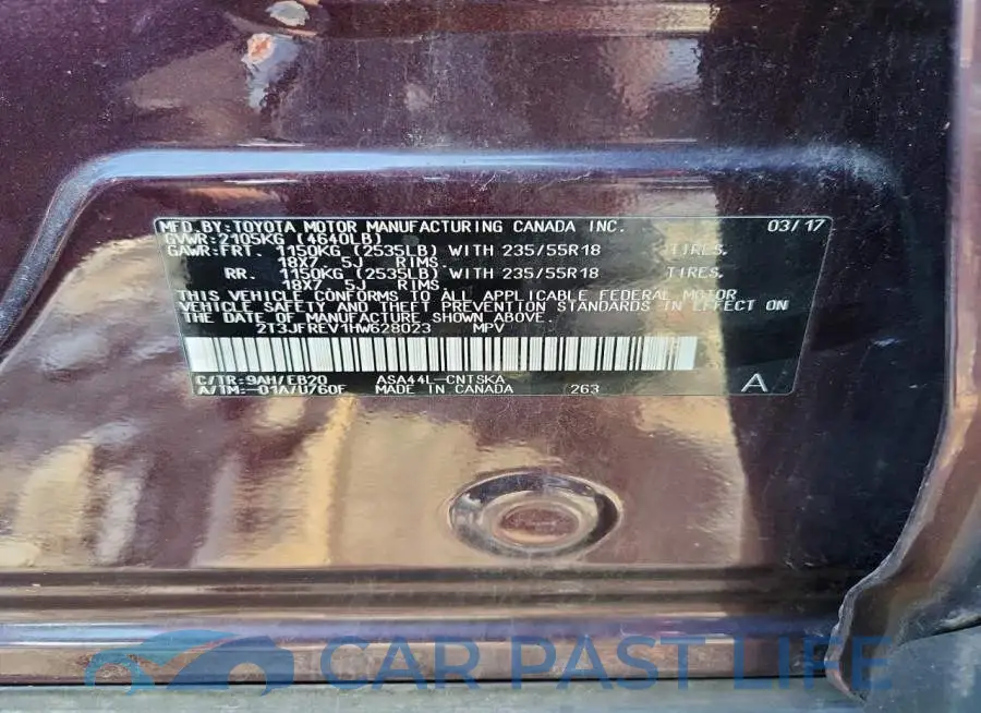 2T3JFREV1HW628023# 13