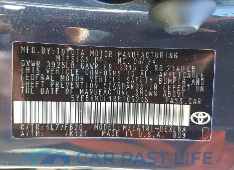 5YFB4MDE1RP185205# 13