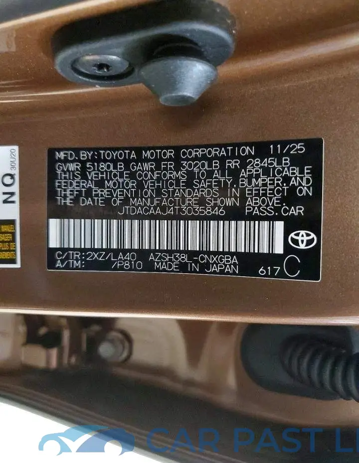 JTDACAAJ4T3035846# 14