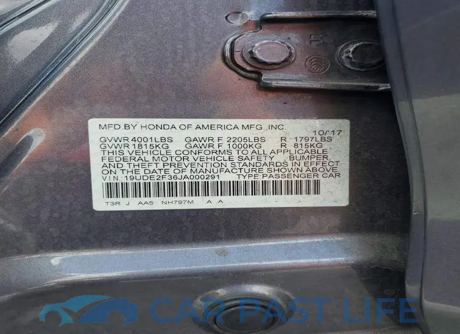 19UDE2F36JA000291# 12