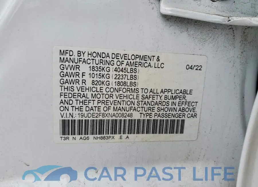 19UDE2F8XNA008248# 13