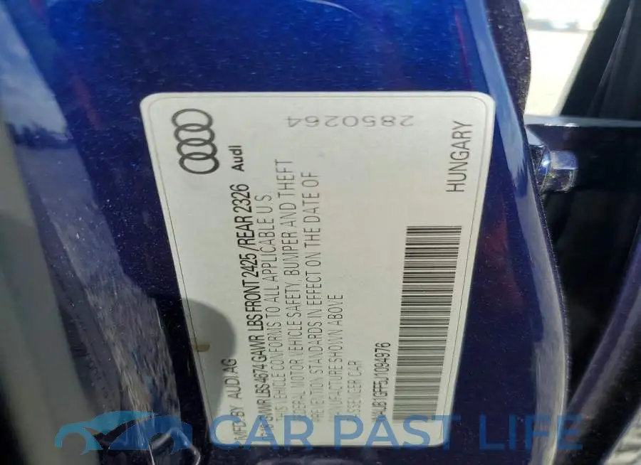 WAUB1GFF5J1094976# 12