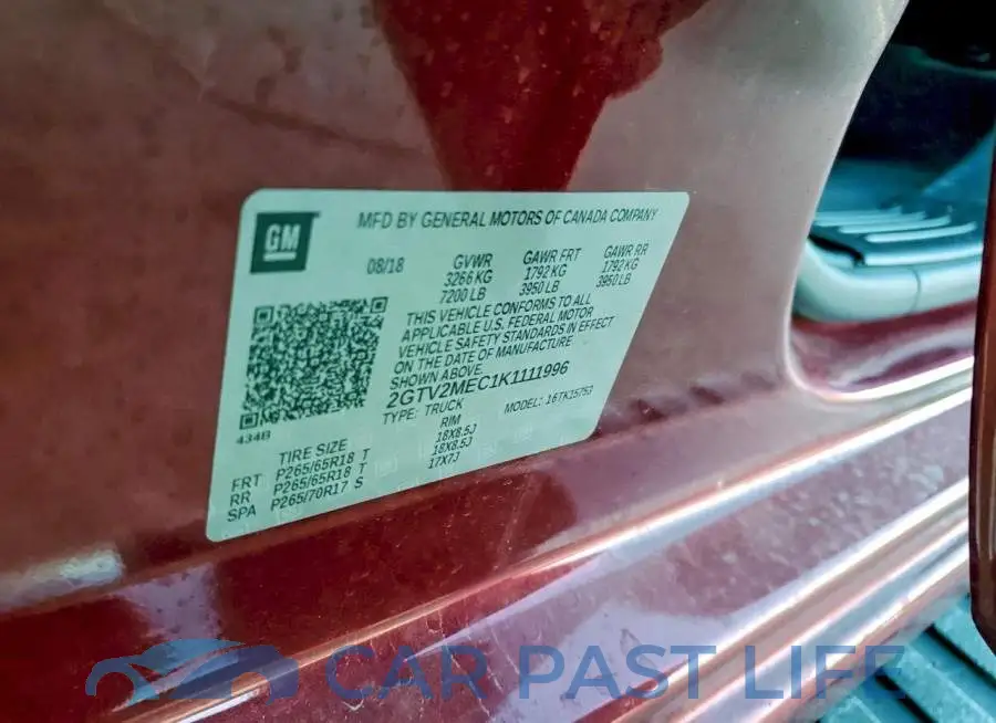 2GTV2MEC1K1111996# 12