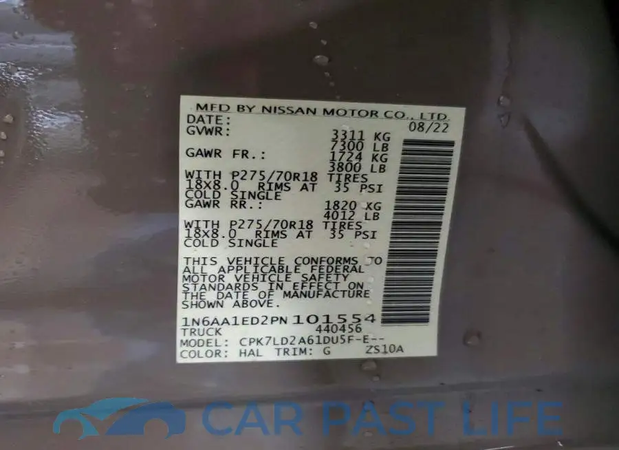 1N6AA1ED2PN101554# 12