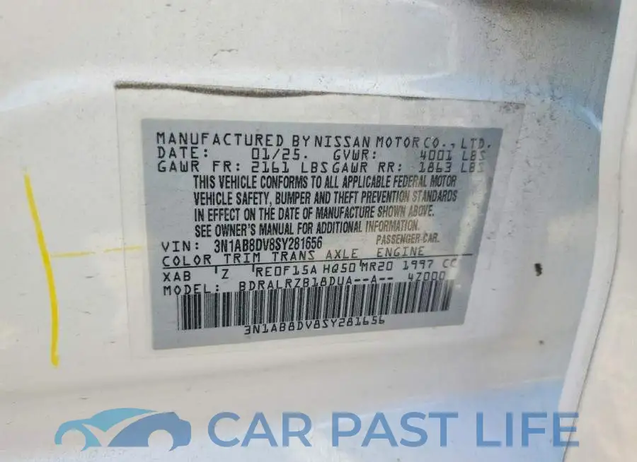 3N1AB8DV8SY281656# 12