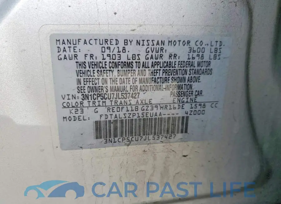 3N1CP5CU7JL537427# 13