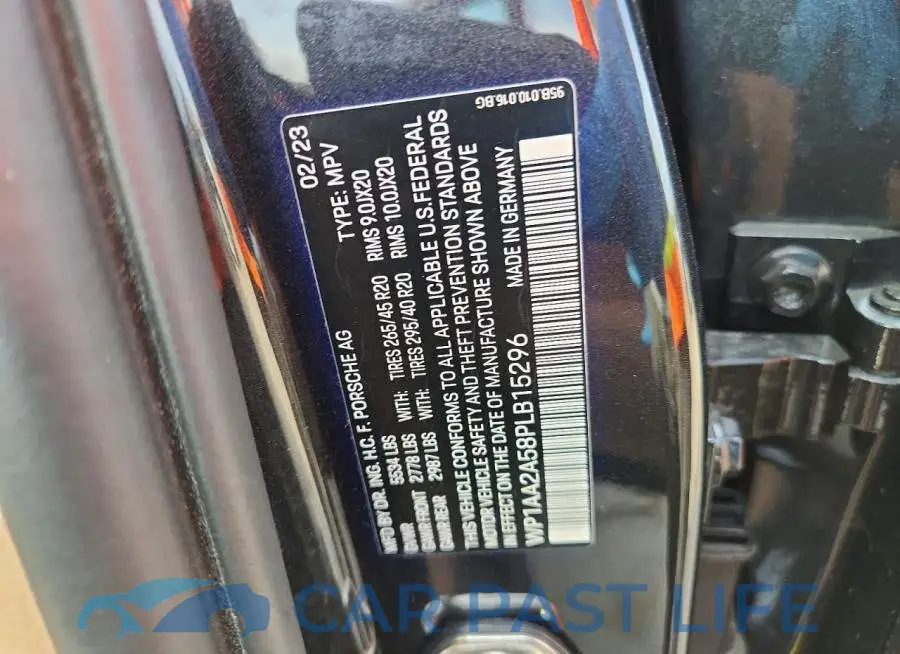 WP1AA2A58PLB15296# 13
