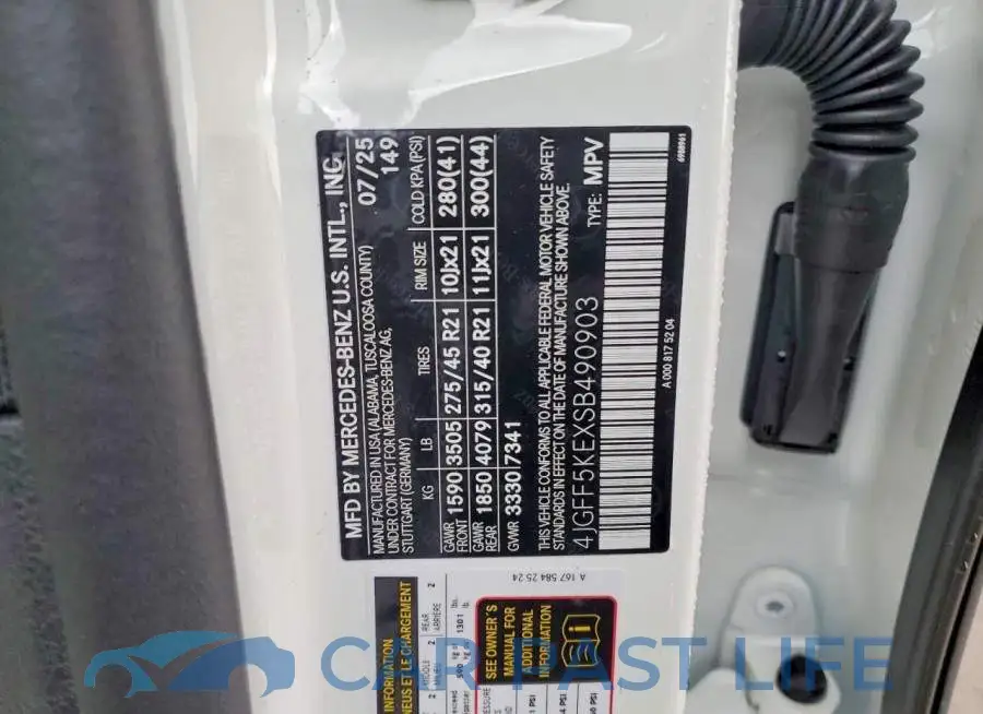 4JGFF5KEXSB490903# 13
