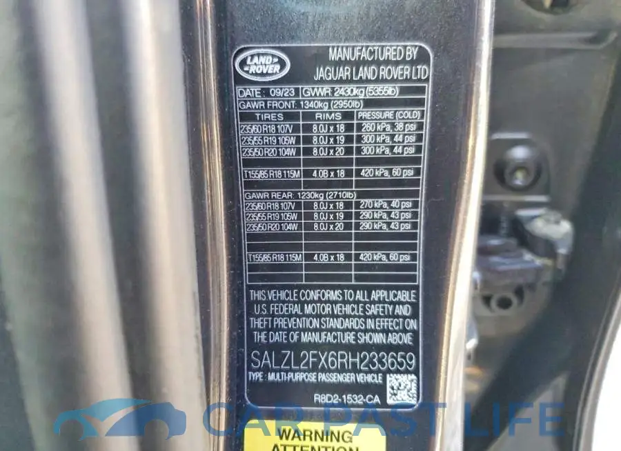 SALZL2FX6RH233659# 14