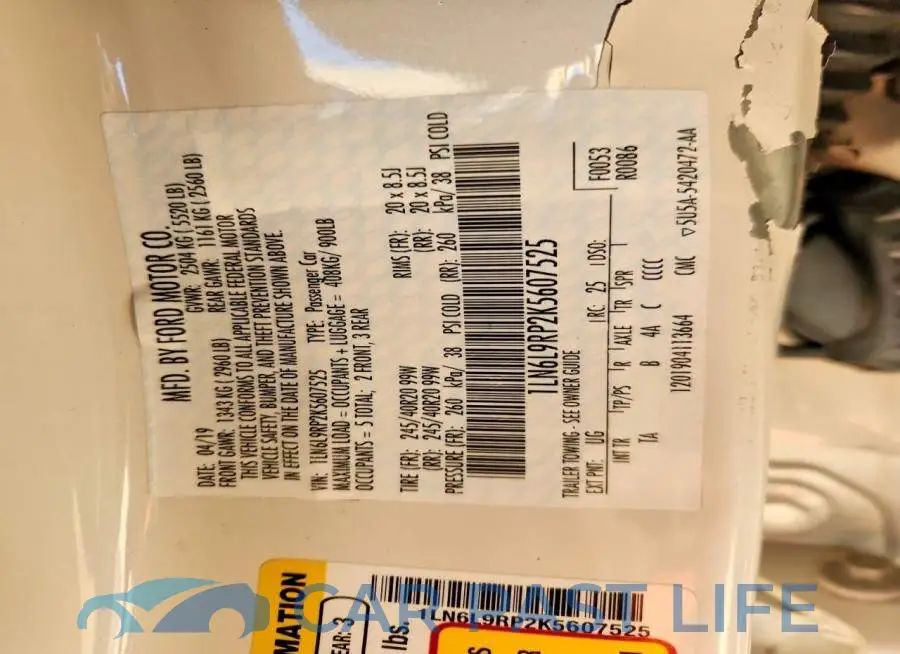 1LN6L9RP2K5607525# 12