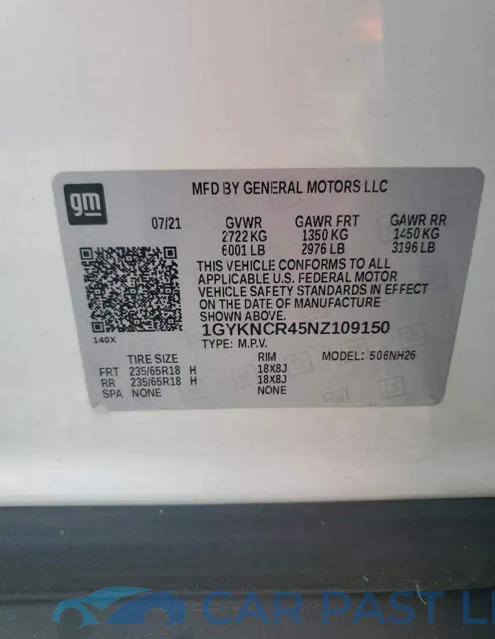 1GYKNCR45NZ109150# 13