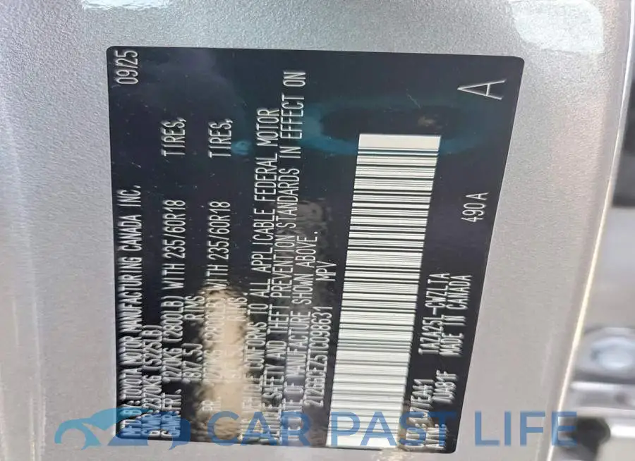 2T2GGCEZ5TC098631# 13