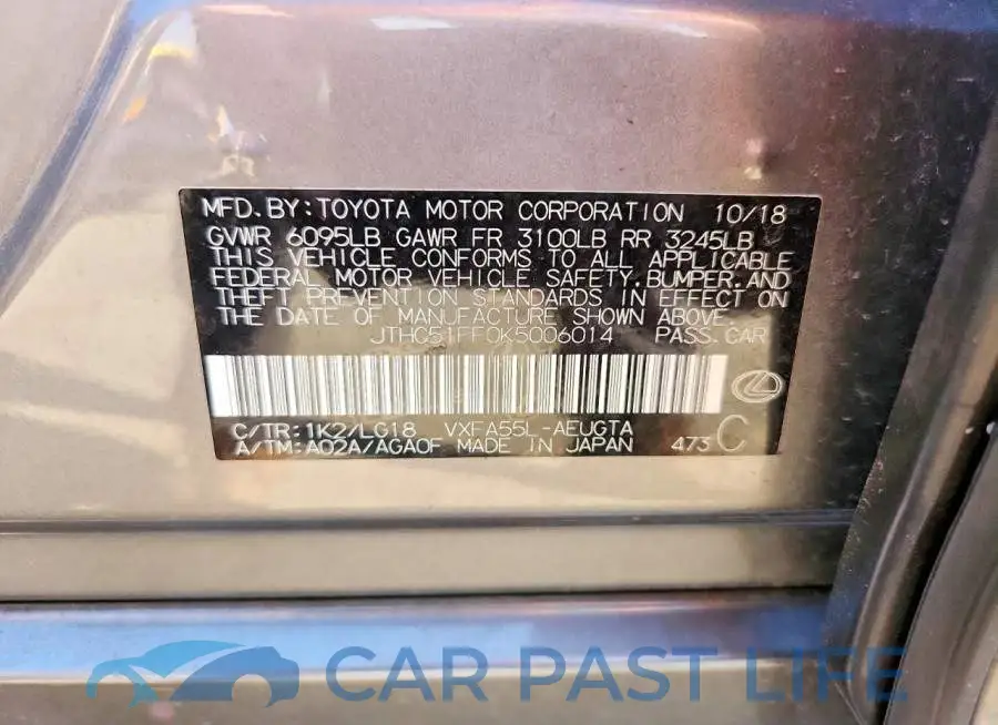 JTHC51FF0K5006014# 12