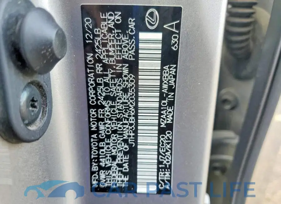 JTHP3JBH6M2035309# 13