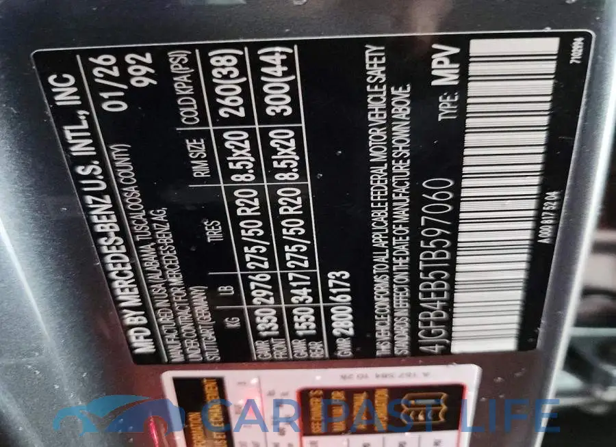 4JGFB4EB5TB597060# 14