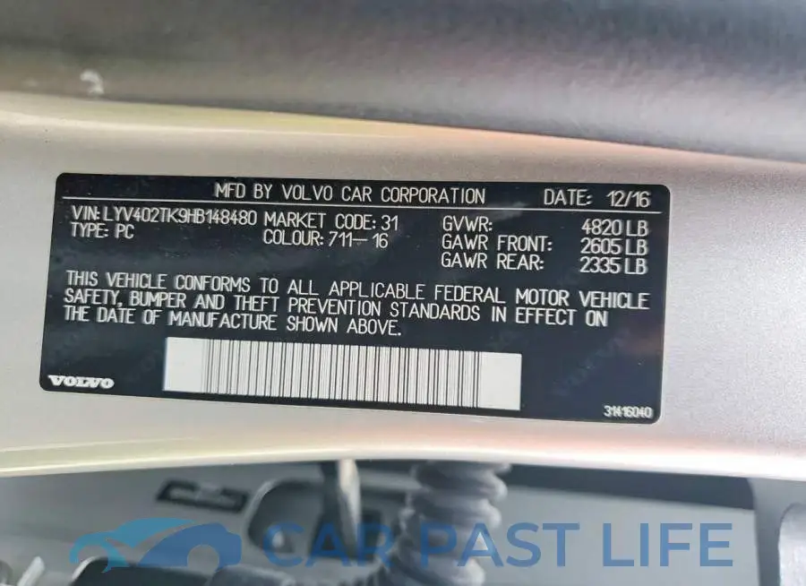 LYV402TK9HB148480# 12