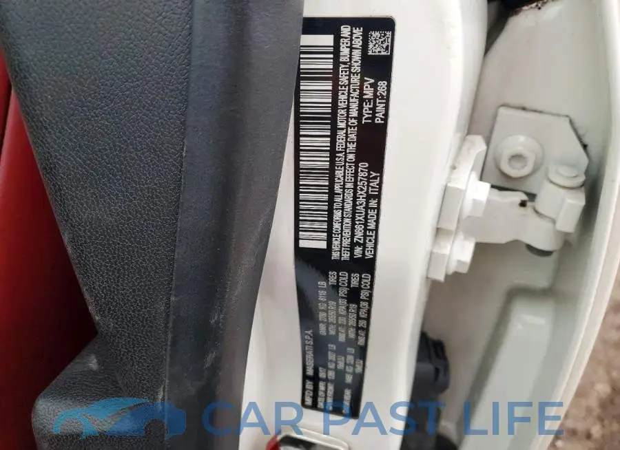 ZN661XUA3HX257870# 13