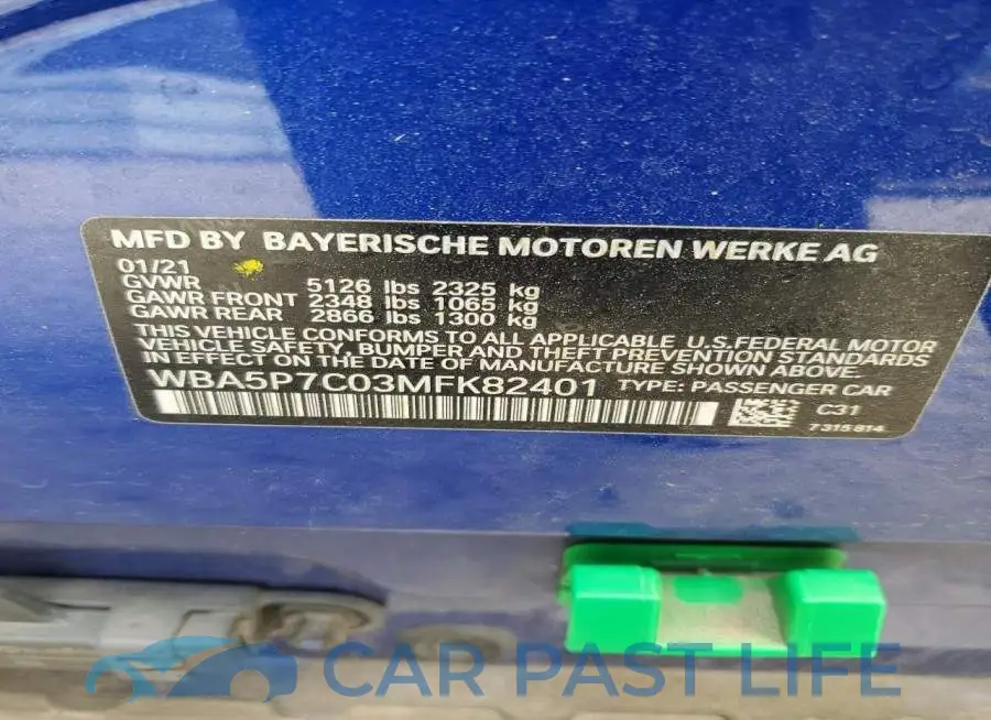 WBA5P7C03MFK82401# 13