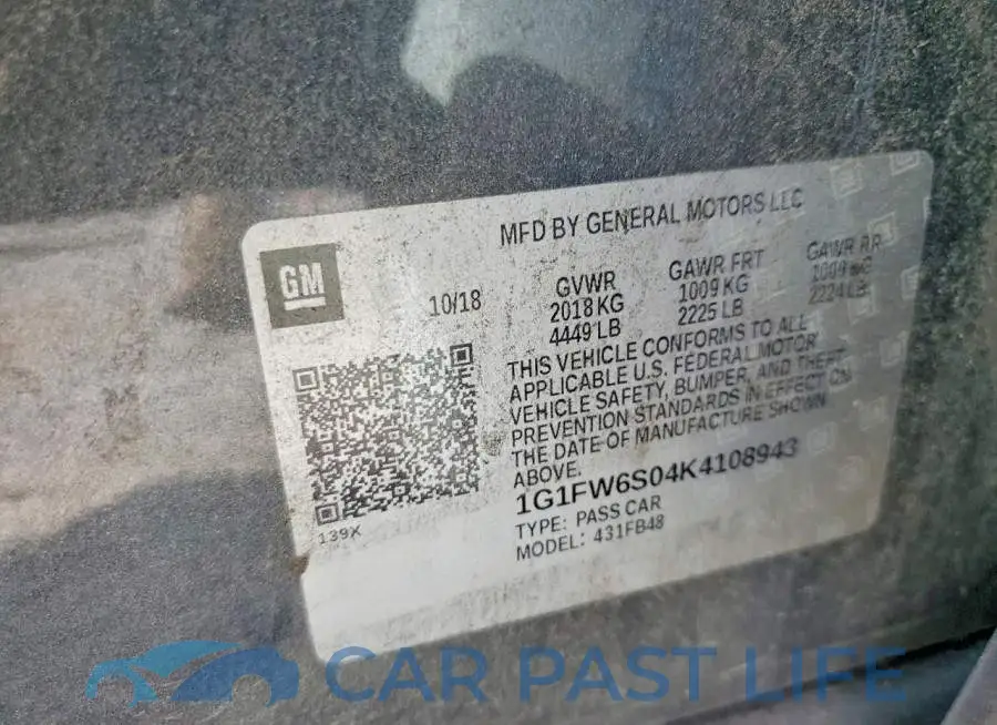 1G1FW6S04K4108943# 12