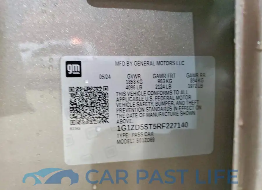 1G1ZD5ST5RF227140# 12