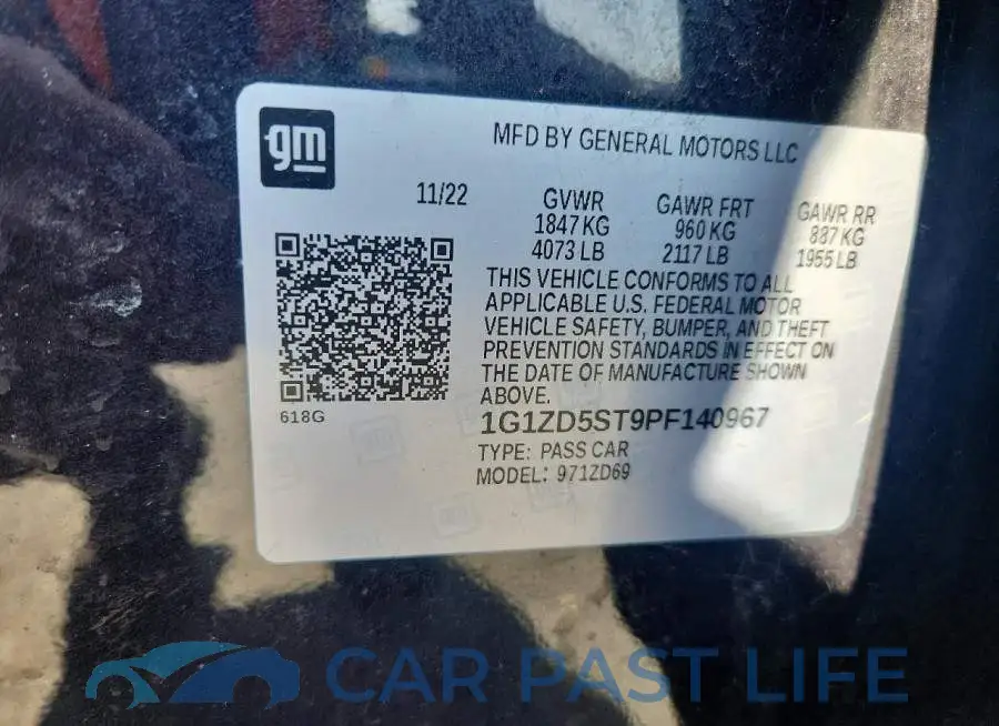 1G1ZD5ST9PF140967# 12