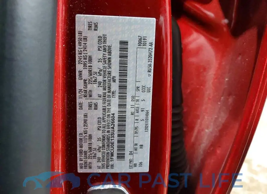 1FMCU0E13SUA26604# 13