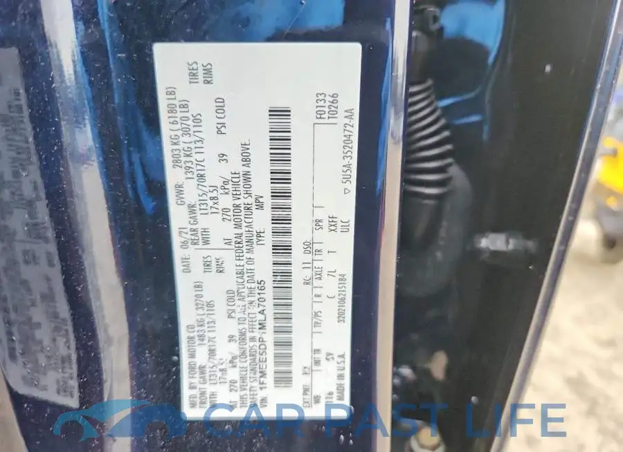 1FMEE5DP1MLA70165# 13