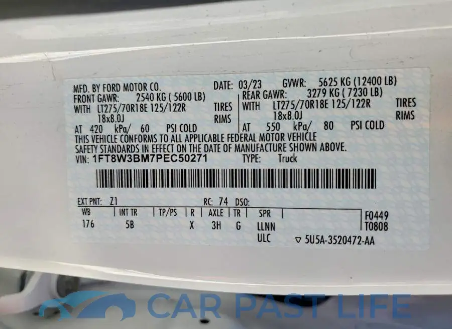1FT8W3BM7PEC50271# 13