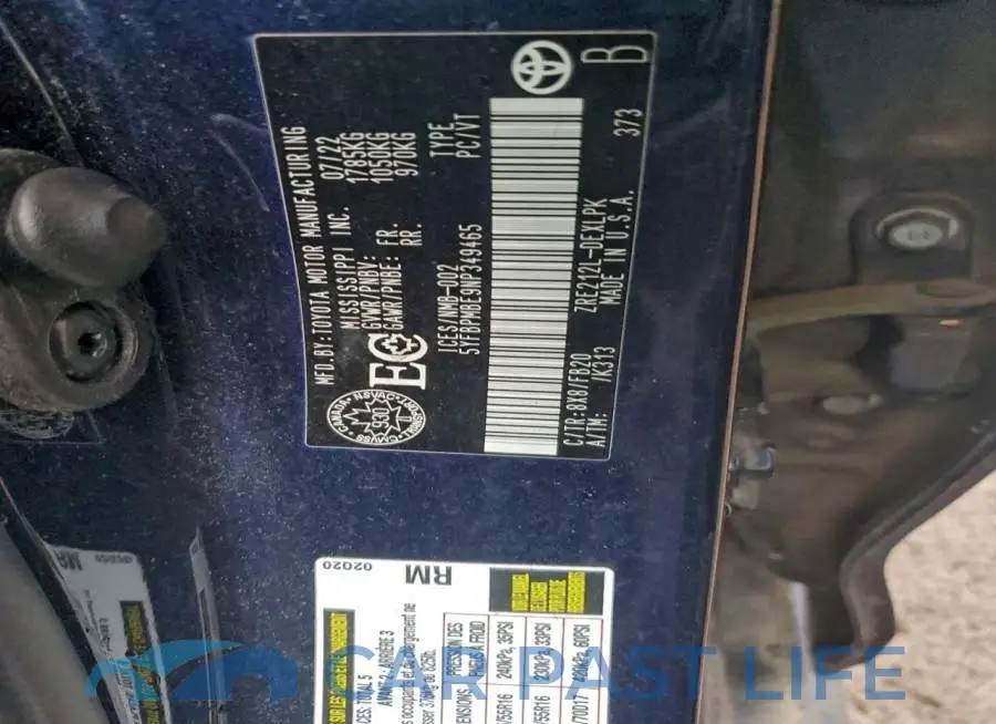 5YFBPMBE9NP349465# 12