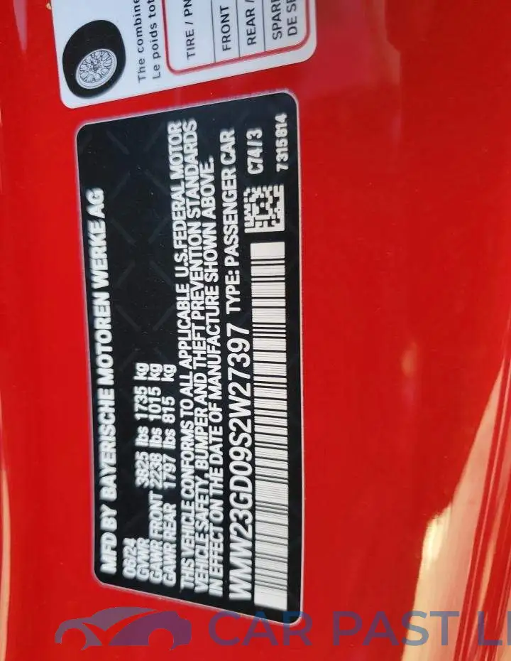 WMW23GD09S2W27397# 12