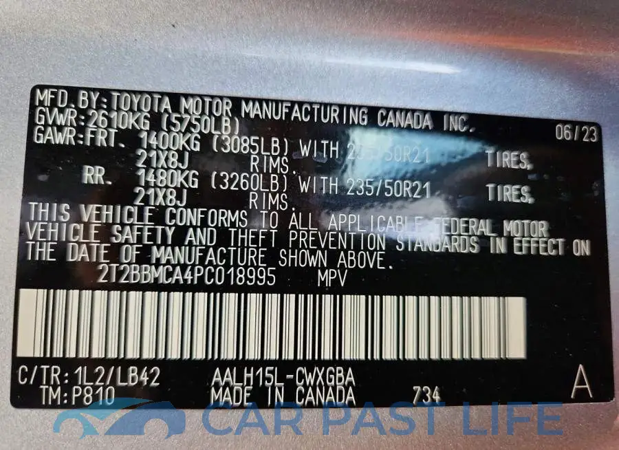 2T2BBMCA4PC018995# 14